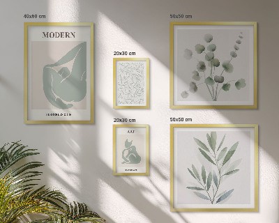 Set slika iznad kauča Elegantna biljna i apstraktna grafika