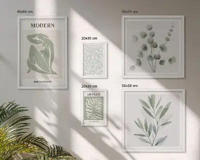 Poliptih s biljnim motivima ukrasna slika u okviru