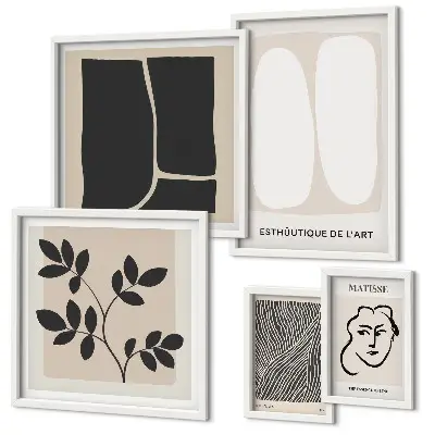 Set 5 slika u okviru elegantne linije minimalizma
