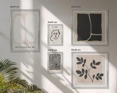 Set 5 slika u okviru elegantne linije minimalizma