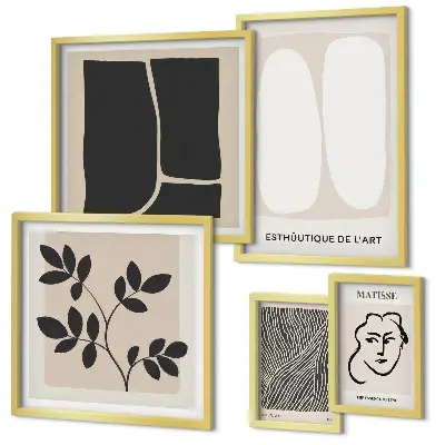 Set 5 slika u okviru elegantne linije minimalizma