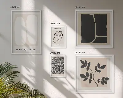 Set 5 slika u okviru elegantne linije minimalizma