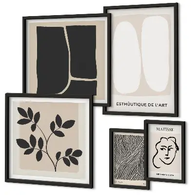 Set 5 slika u okviru elegantne linije minimalizma