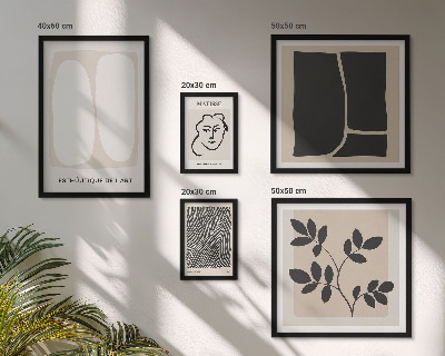Set 5 slika u okviru Elegantne linije minimalizma grafike