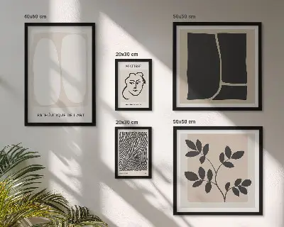 Set 5 slika u okviru elegantne linije minimalizma