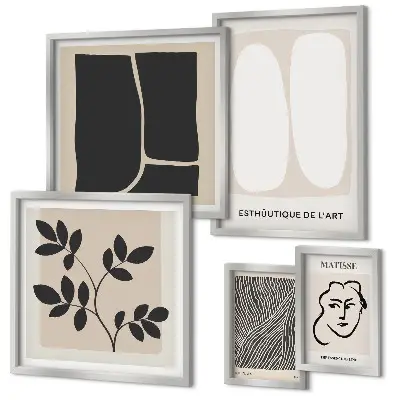 Set 5 slika u okviru elegantne linije minimalizma