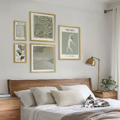 Set slika Elegantne apstraktne biljke iznad kauča set slika iznad kauča s motivom elegantnih apstraktnih biljaka