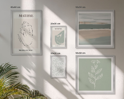 Set 5 slika u okviru Elegantna grafika biljaka