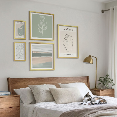 Set 5 slika u okviru Elegantna grafika biljaka