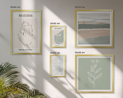 Set 5 slika u okviru Elegantna grafika biljaka