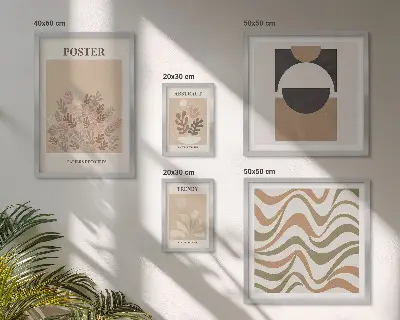 Elegantne biljne apstrakcije poliptih u okviru
