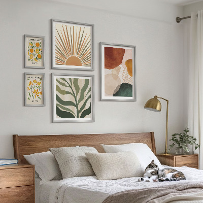 Set 5 slika u okviru Elegantna geometrija biljne grafike