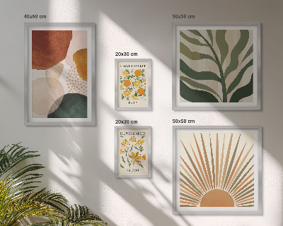 Set 5 slika u okviru Elegantna geometrija biljne grafike