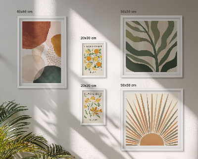 Set 5 slika u okviru Elegantna geometrija biljne grafike
