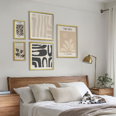 Set slika iznad kauča Elegantni biljni dekorativni motivi