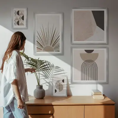 Apstraktni geometrijski oblici poliptih u okviru