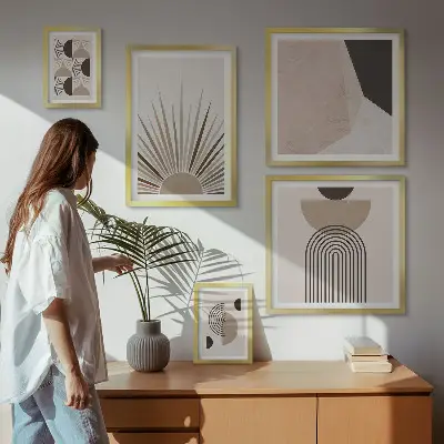 Apstraktni geometrijski oblici poliptih u okviru