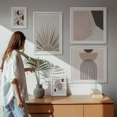 Apstraktni geometrijski oblici poliptih u okviru