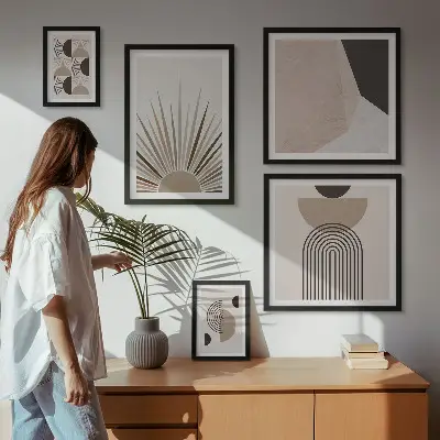 Apstraktni geometrijski oblici poliptih u okviru