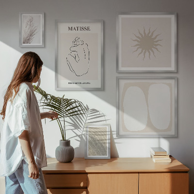Set 5 slika u okviru Minimalistički oblici u boho stilu