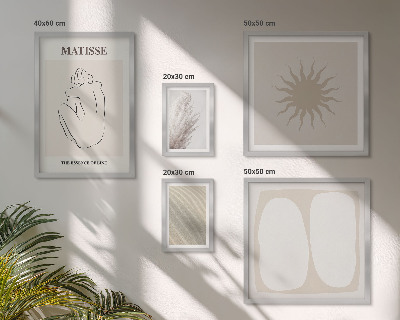 Set 5 slika u okviru Minimalistički oblici u boho stilu