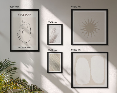 Set 5 slika u okviru Minimalistički oblici u boho stilu
