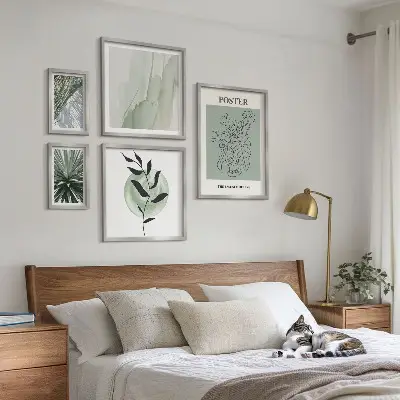 Set slika iznad kauča motiv prirode s biljkama