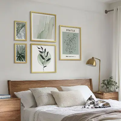 Set slika iznad kauča motiv prirode s biljkama