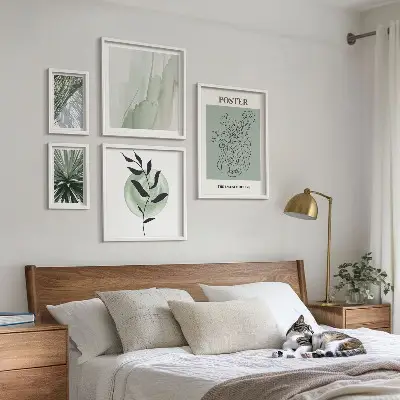 Set slika iznad kauča motiv prirode s biljkama