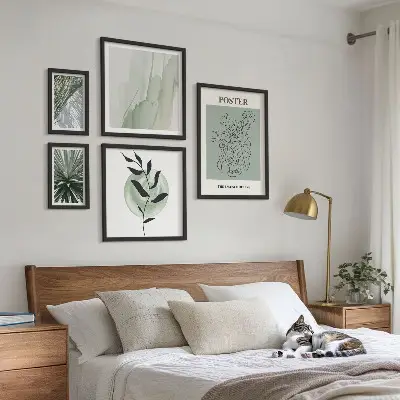 Set slika iznad kauča motiv prirode s biljkama