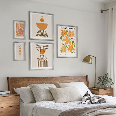 Set 5 slika u okviru Elegantno cvijeće i geometrija