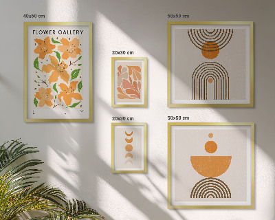 Set 5 slika u okviru Elegantno cvijeće i geometrija