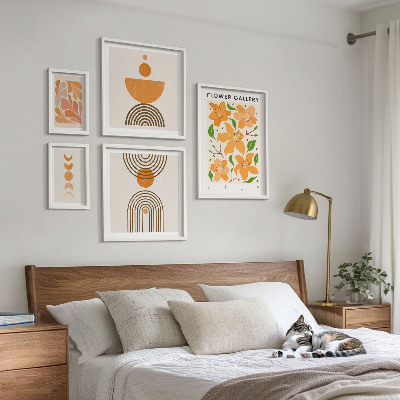 Set 5 slika u okviru Elegantno cvijeće i geometrija