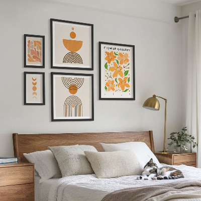 Set 5 slika u okviru Elegantno cvijeće i geometrija