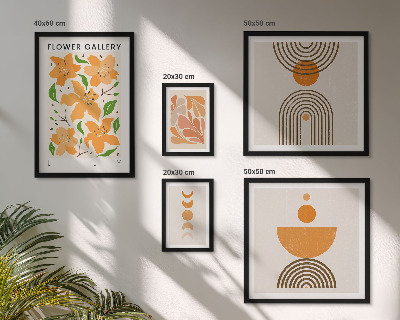 Set 5 slika u okviru Elegantno cvijeće i geometrija