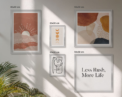 Set slika iznad kauča Elegantna apstraktna grafika sunca