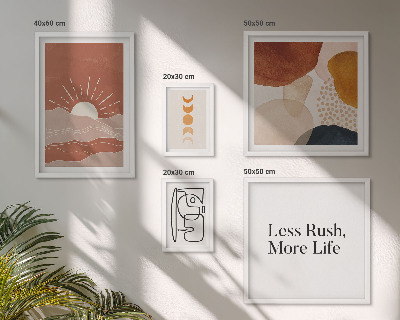 Set slika iznad kauča Elegantna apstraktna grafika sunca