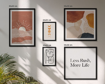 Set slika iznad kauča Elegantna apstraktna grafika sunca