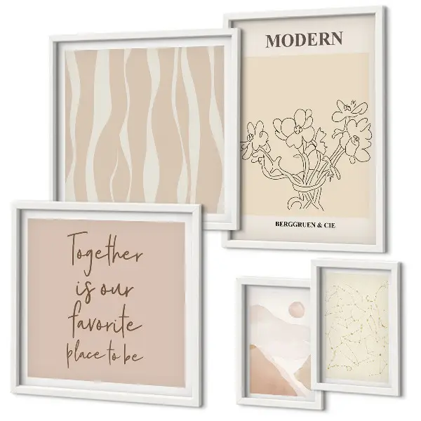 Set 5 slika u okviru moderni minimalistički stil