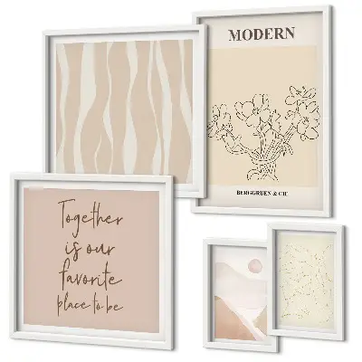 Set 5 slika u okviru moderni minimalistički stil