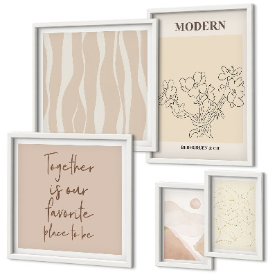 Set 5 slika u okviru Moderni minimalistički stilski set