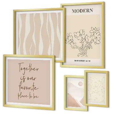 Set 5 slika u okviru moderni minimalistički stil