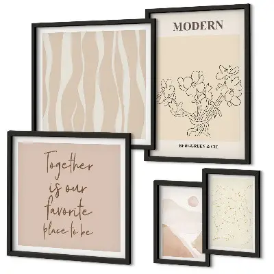Set 5 slika u okviru moderni minimalistički stil