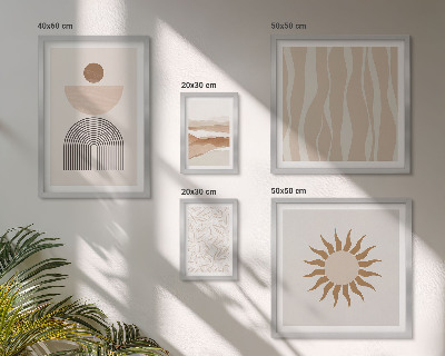 Set slika iznad kauča Elegantni apstraktni oblici prirode