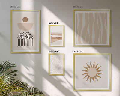 Set slika iznad kauča Elegantni apstraktni oblici prirode