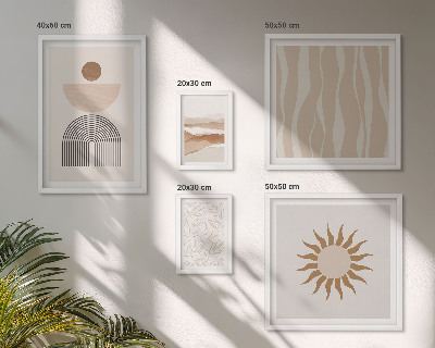 Set slika iznad kauča Elegantni apstraktni oblici prirode