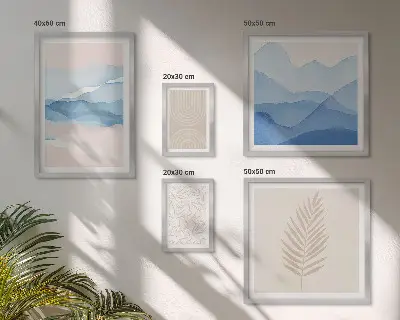 Poliptih u okviru Apstraktni pejzaži lišća