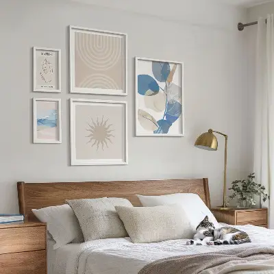 Set slika Elegantne apstraktne biljke set slika iznad kauča