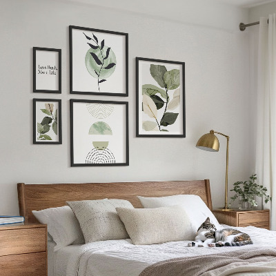 Set 5 slika u okviru Elegantna grafika interijera biljaka