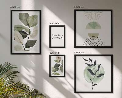 Set 5 slika u okviru Elegantna grafika interijera biljaka